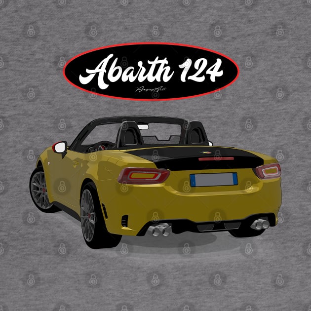 ABARTH 124 Giallo Back by PjesusArt